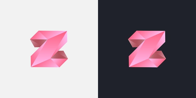 Vector z letter geometric gradient logo