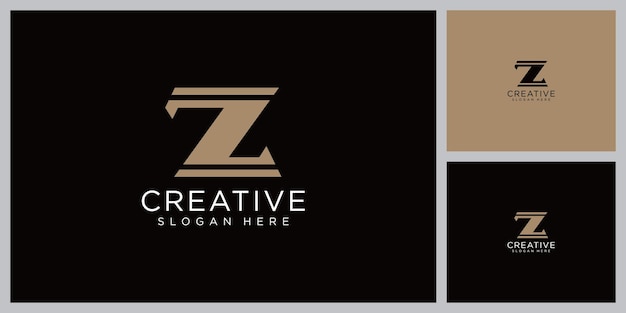 Z Letter Logo concept Creative Minimal Monochrome Monogram