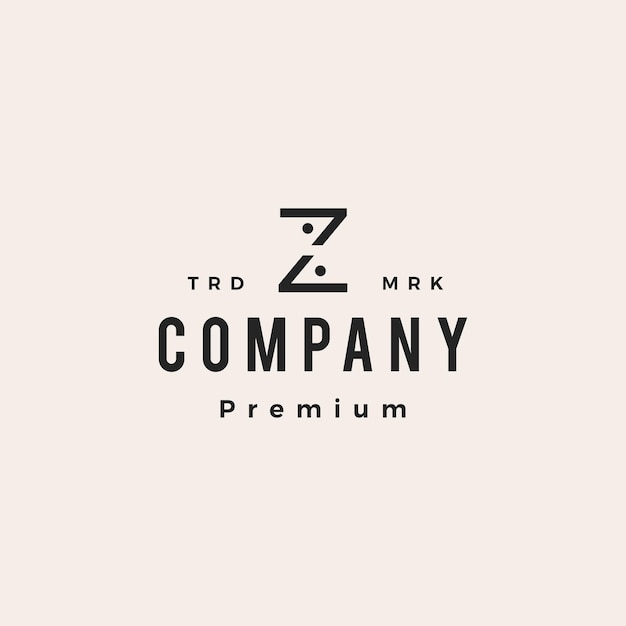 Z letter people team family hipster vintage logo vector icon illustration