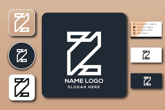 Z monogram logo template