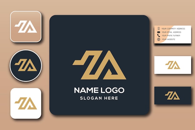 za monogram logo template