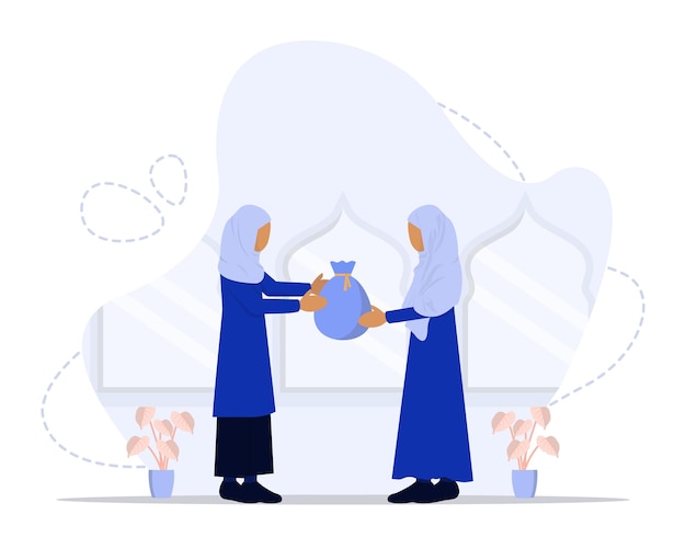 Zakat concept illustration