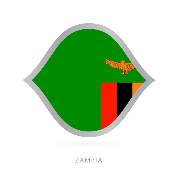 Zambia national team flag in style for international basketball competitions