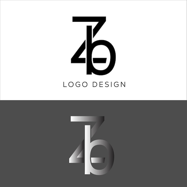 Zb initial letter logo design