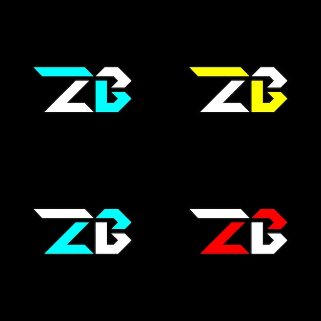 ZB minimal letter logo design