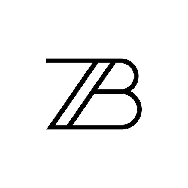 Vector zb minimal monogram logo