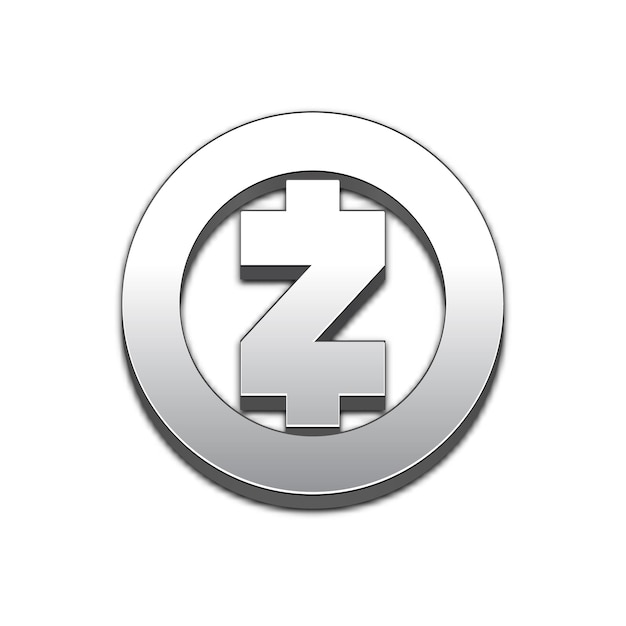 Zcash coin trendy 3d style vector icon