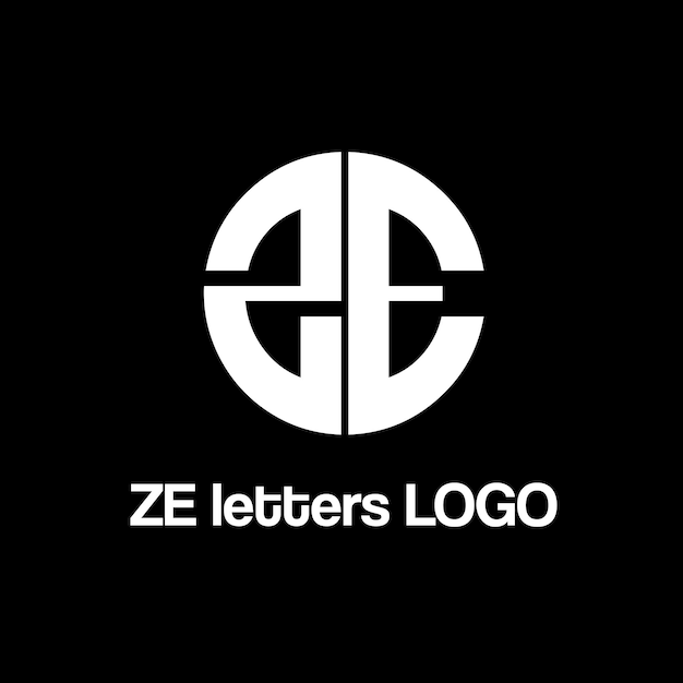 ZE letters vector logo design