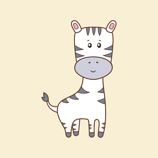 Zebra Flat Design Clipart