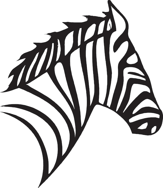 Zebra Iconography for Black and White Stripes and Geometric Patterns