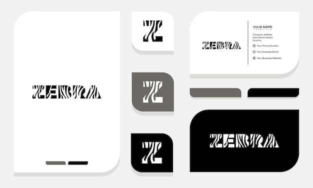 Zebra Logo Design and business card Inspiration