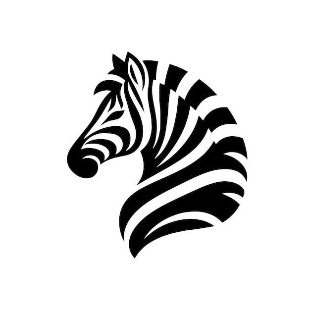 zebra logo template isolated brand identity icon abstract vector graphic