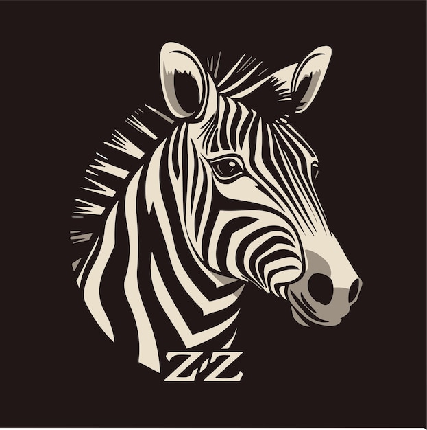 Zebra logo vector