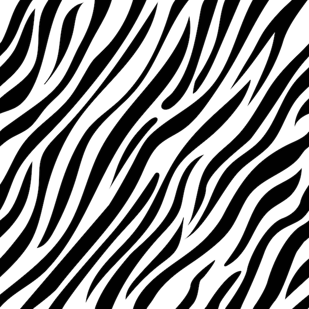 Vector zebra seamless animalistic pattern abstract black and white illustration safari animal skin for wallpaper fabric wrapping background