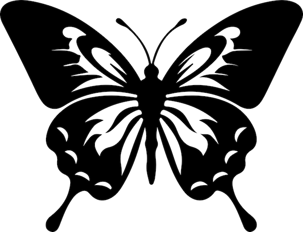 zebra swallowtail butterfly black silhouette with transparent background