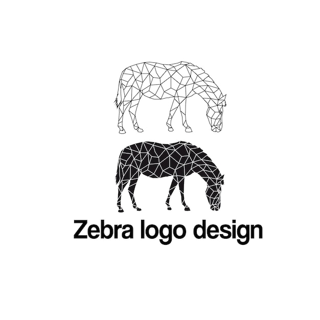 Zebra vector logo design