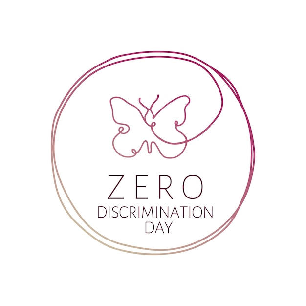 Zero Discrimination Day. Typography for Zero Discrimination Day on 1 March.