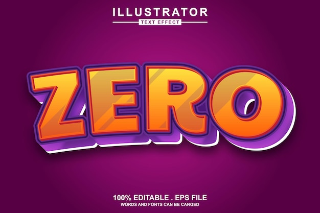 zero text effect editable