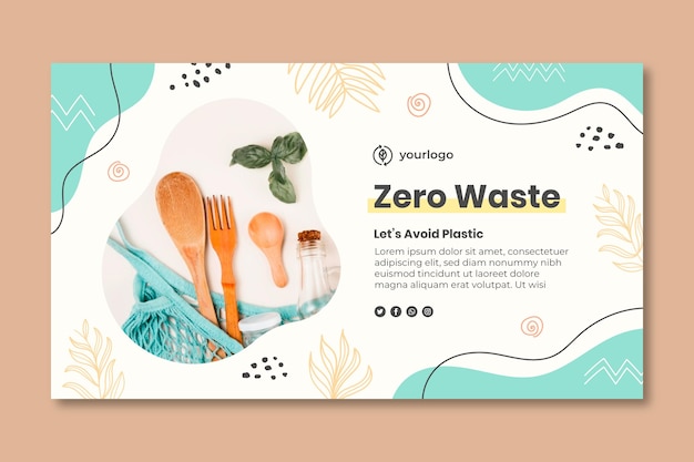 Zero waste banner template