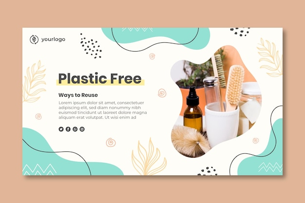 Zero waste banner template