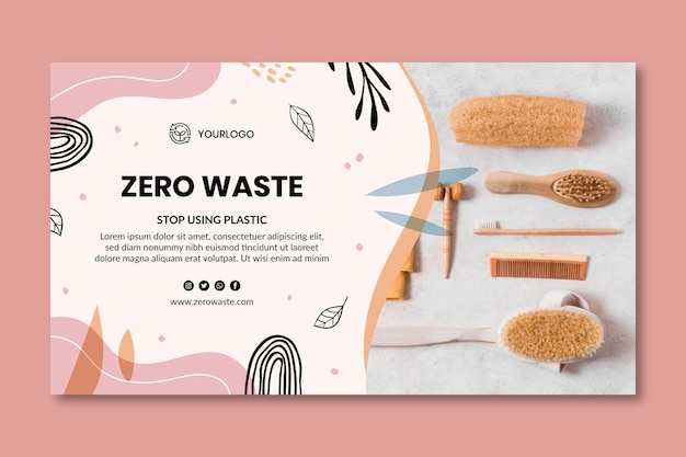 Zero waste banner template