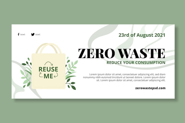 Zero waste banner template