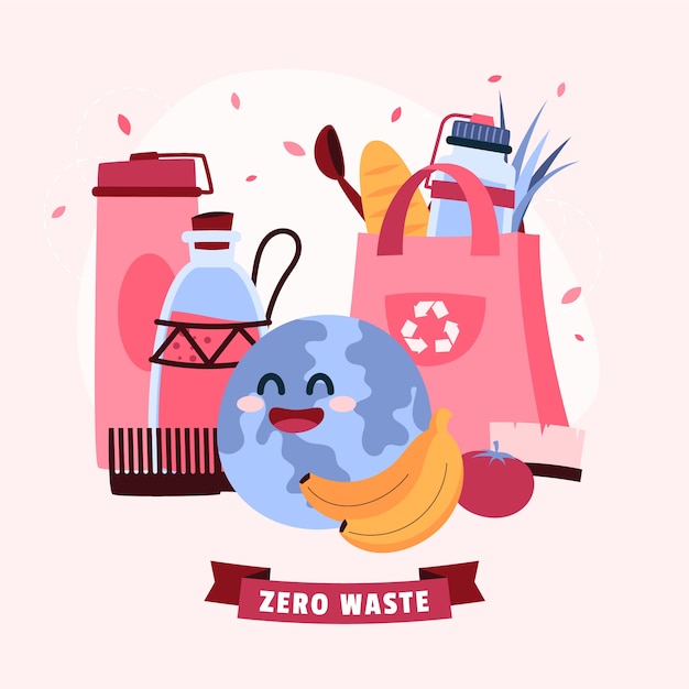 Zero waste concept illustrated