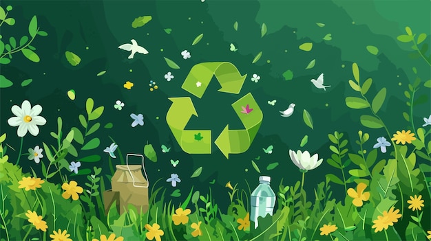 Zero Waste Environmental Go Green Concept Design