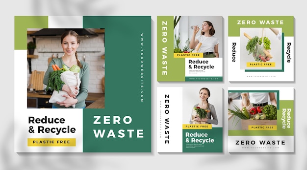 Zero waste instagram posts collection