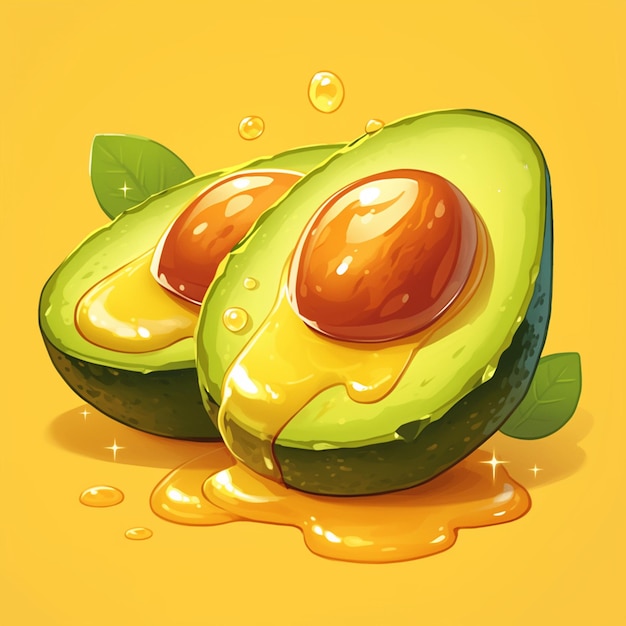 Zesty Guacamole Dip Refreshing Cartoon Touch