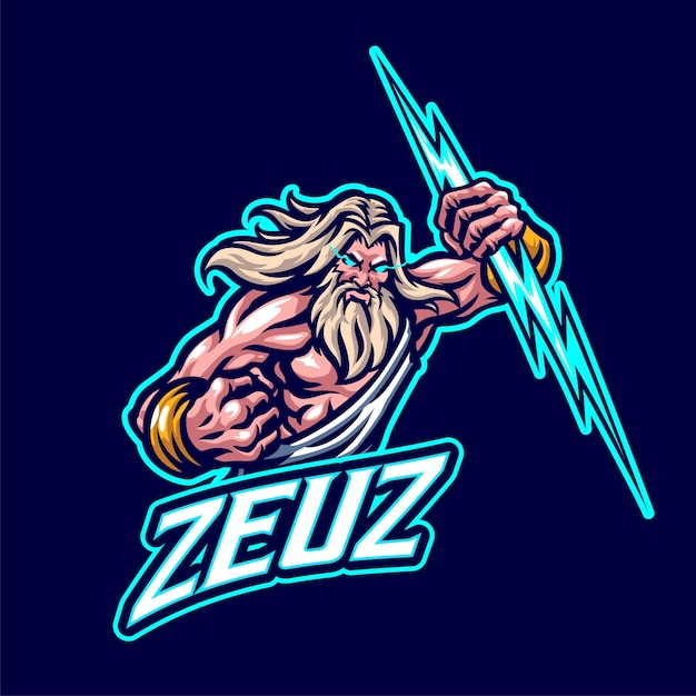 Zeus Mascot Logo for eSports and Sports Team