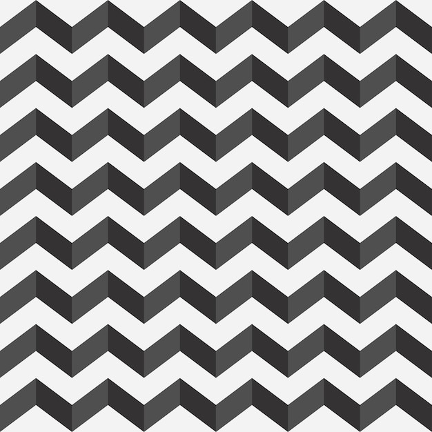 Zigzag seamless pattern Print in black and white with a shadow Horizontal type