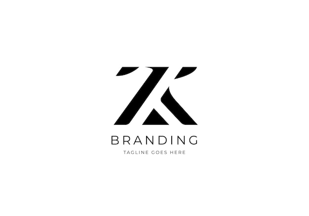 ZK monogram initial logo