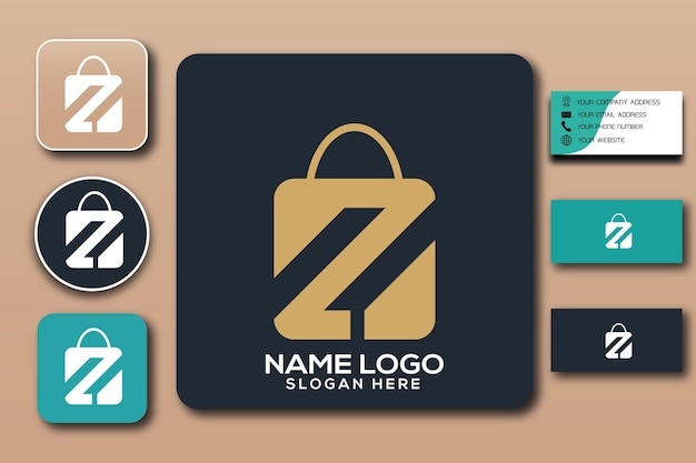 ZL monogram logo template