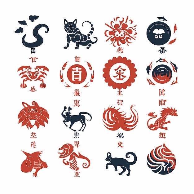 Vector zodiac signs collection