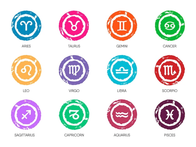 Vector zodiac symbol icons