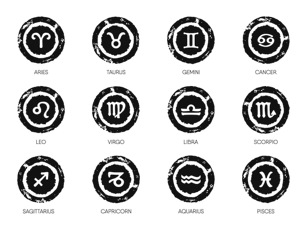 Vector zodiac symbol icons