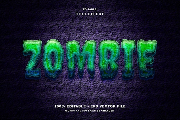 Zombie 3D Editable Text Effect