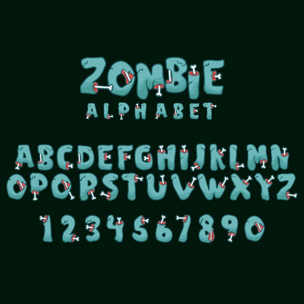 Zombie Alphabet & Numeric 