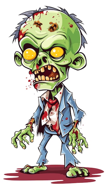 Zombie drawing cartoon artwork vector