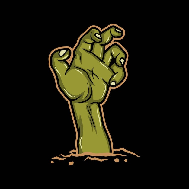 zombie hand rising out from ground vector