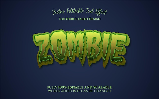 Zombie horror halloween text effect, editable scary and red text style