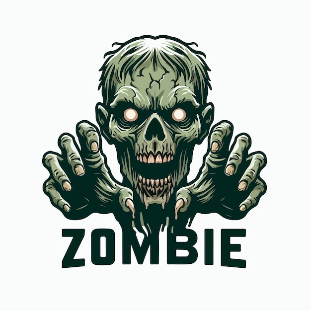 Vector zombie logo illustration