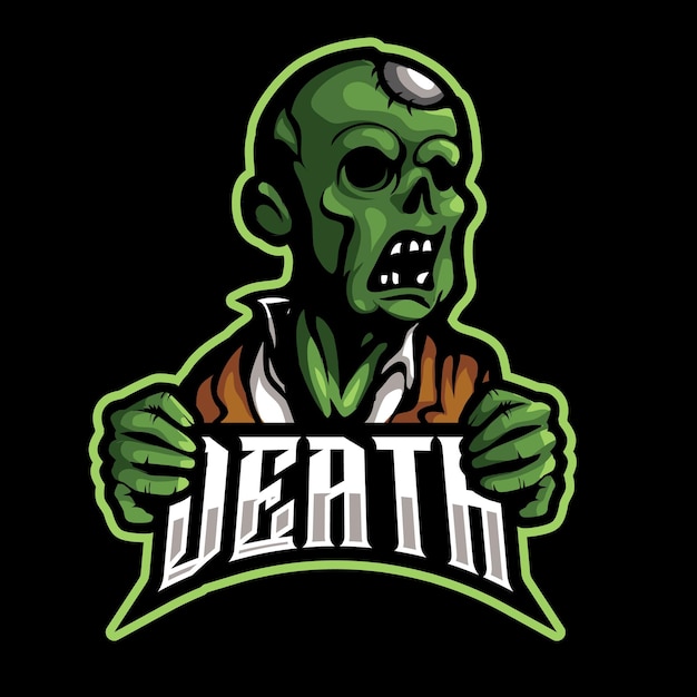 Zombie mascot logo design with modern illustration