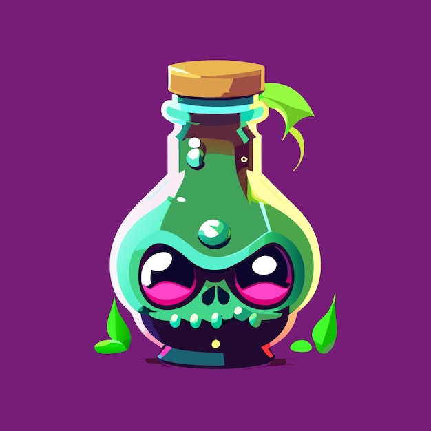 Zombie potion cartoon style