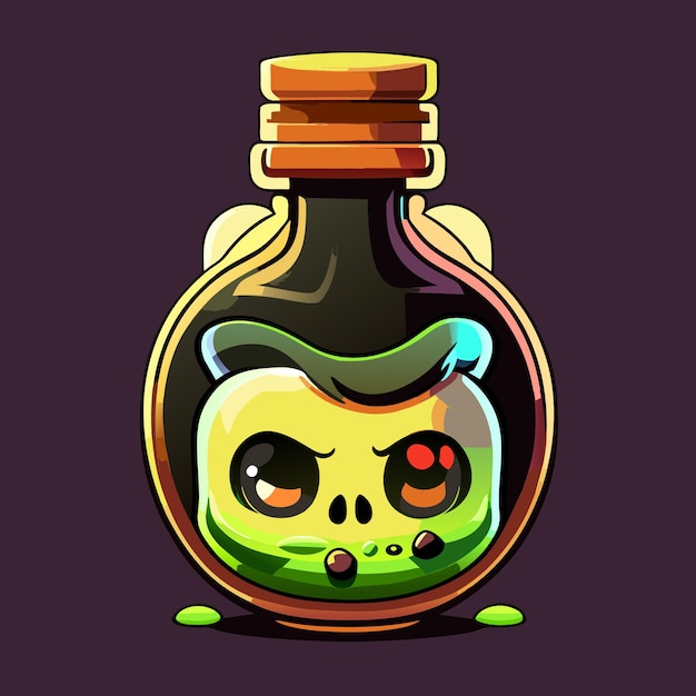 Zombie potion cartoon style