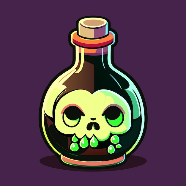 Zombie potion cartoon style