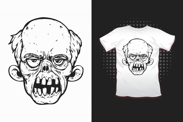 Zombie print for t-shirt design