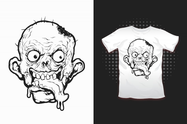 Zombie print for t-shirt design