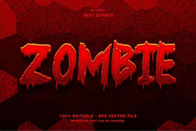 Zombie Scary Editable Text Effect